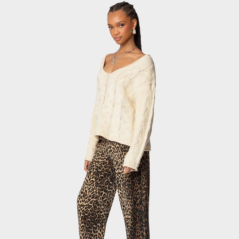 Levora Oversized Kabelstrickpullover