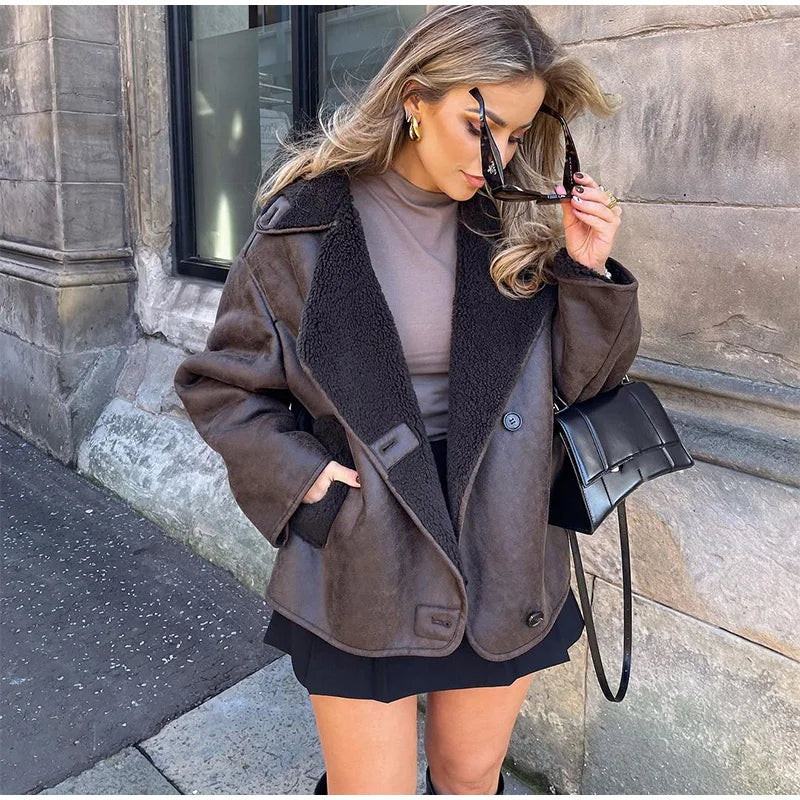 Chic Dubois™ | Nola Veste en cuir marron