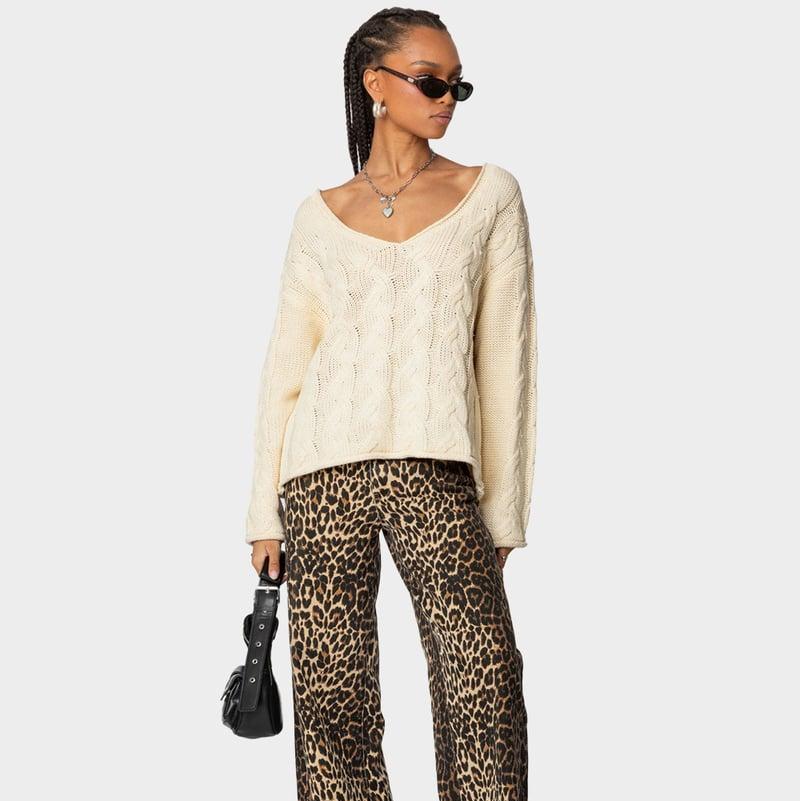Levora Oversized Kabelstrickpullover