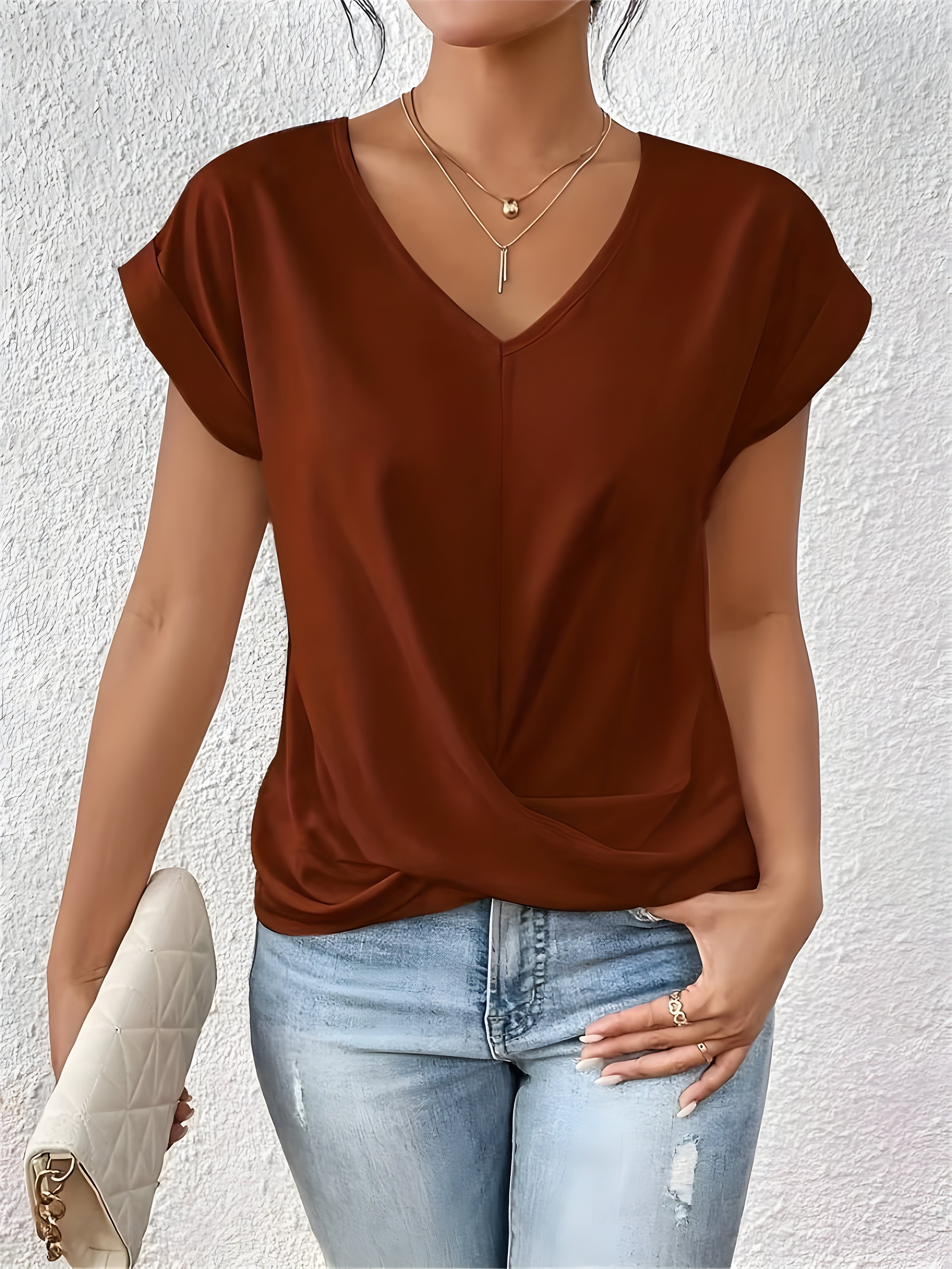 FLORENCE |CHEMISE DÉCONTRACTÉE AVEC ENCOLURE EN V
