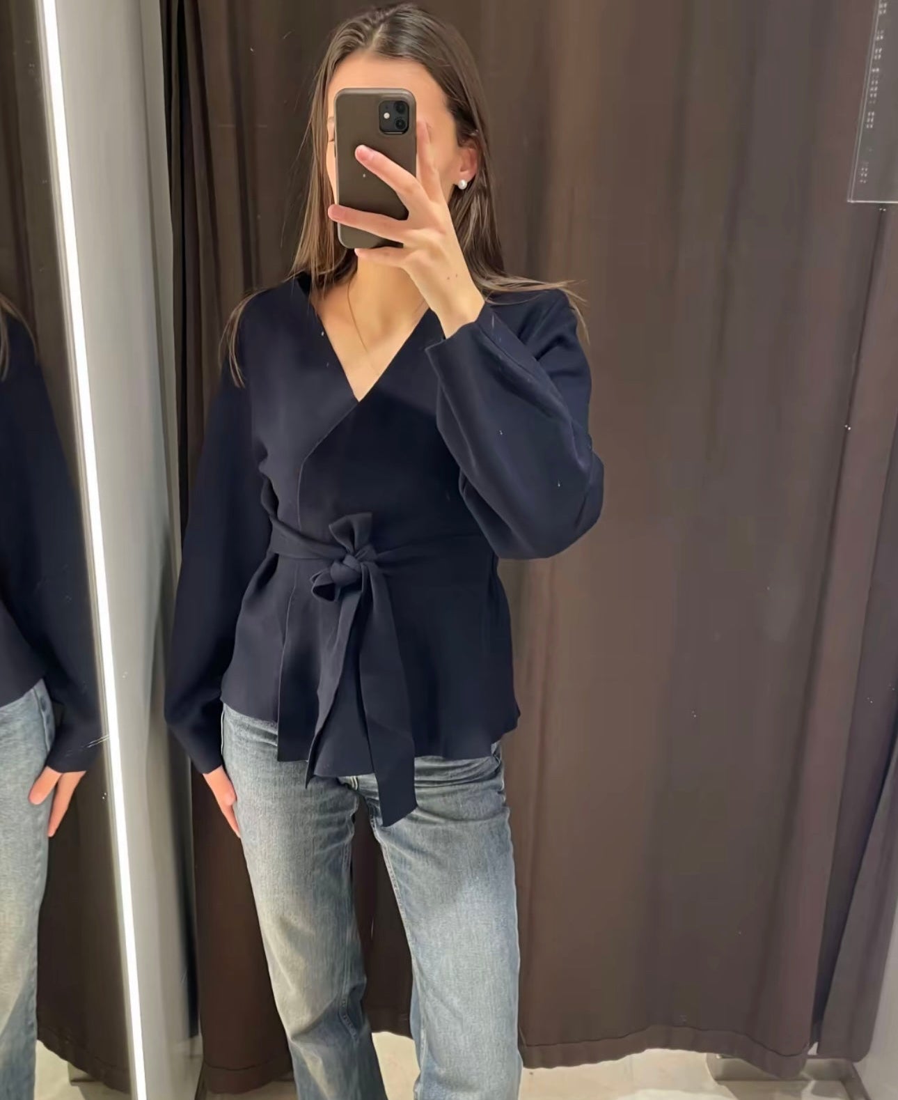 Chic Dubois™ | Mauve Cardigan à lacer