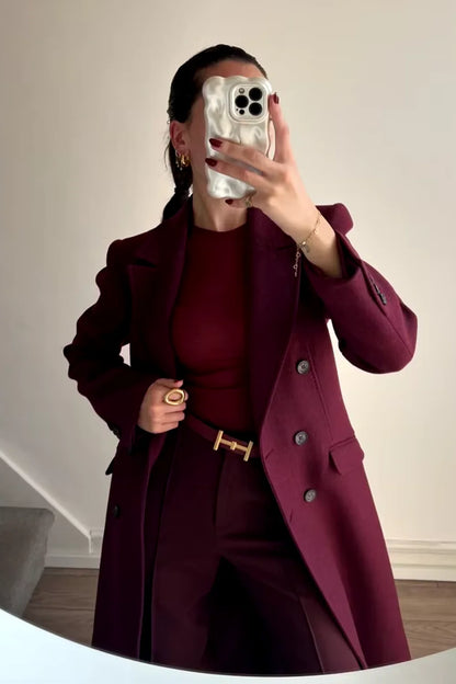 Klassisch | Burgunder Jacke