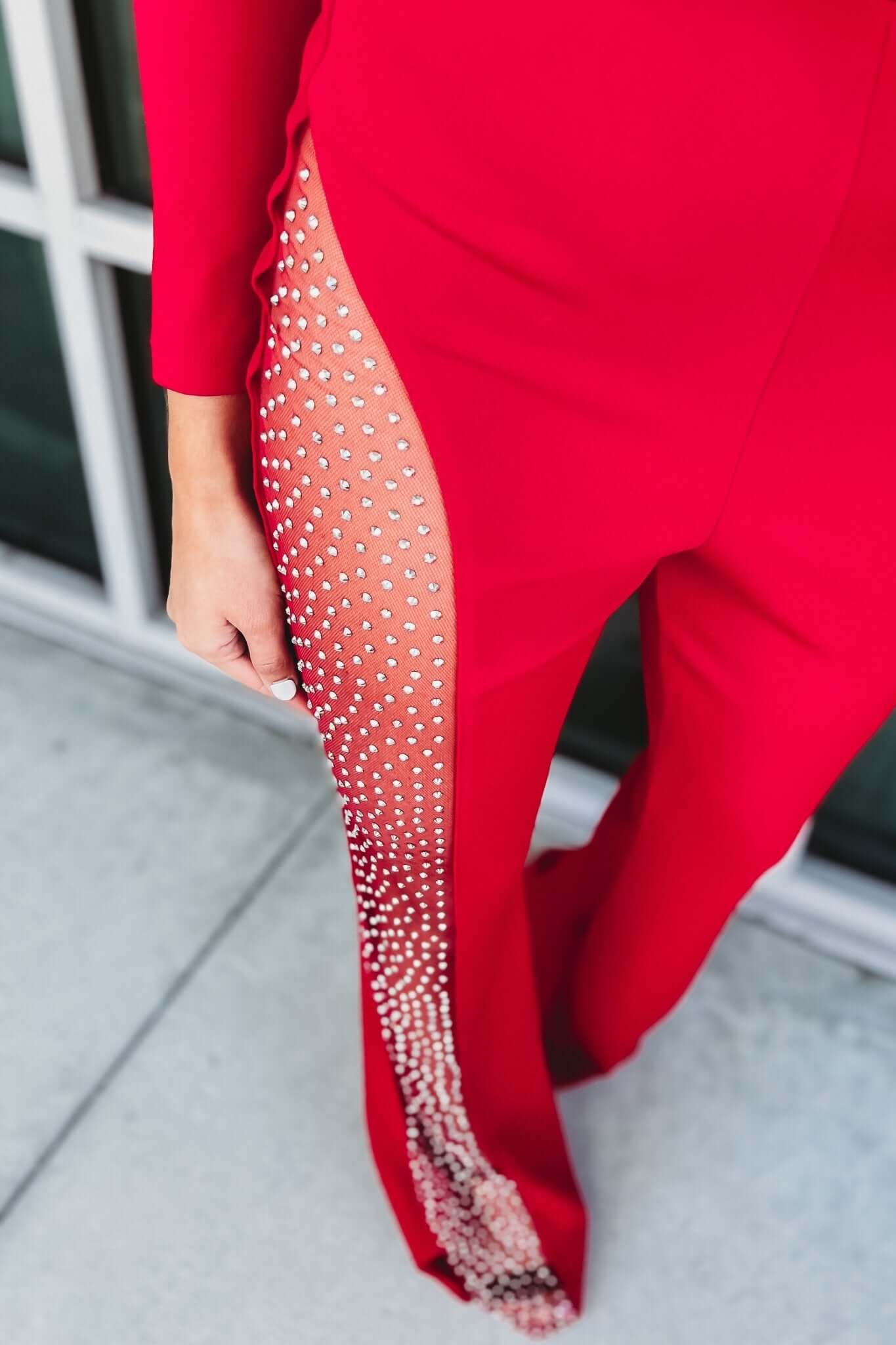 Levora™ - Jumpsuit mit einem Schulter-Rhinestone