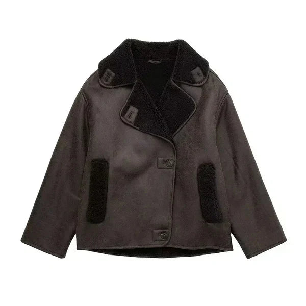 Chic Dubois™ | Nola Veste en cuir marron